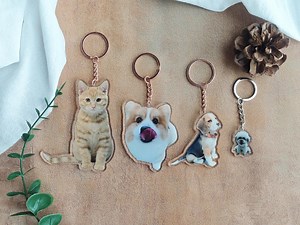 Custom Dog Photo Keychain, Cat Acrylic Keychain,pet Print Keychain, Memorial Gift for Pet Lovers/dog Mom, Christmas Tree Decor Gift - Etsy