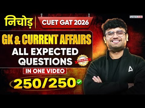 CUET GAT 2026 Current Affairs and Static GK All Expected Questions in One Shot | CUET Nichod