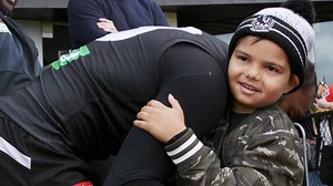 Kyron Maguire is a mad Collingwood supporter. Unfortunately, this 5-year-old legend was diagnosed with brain cancer last year. A recent diagnosis showing his life expectancy is now much shorter than initially indicated. Today, he met his favourite player Adam Treloar and had lunch with the boys before he runs through the banner on Friday night. | Collingwood Football Club