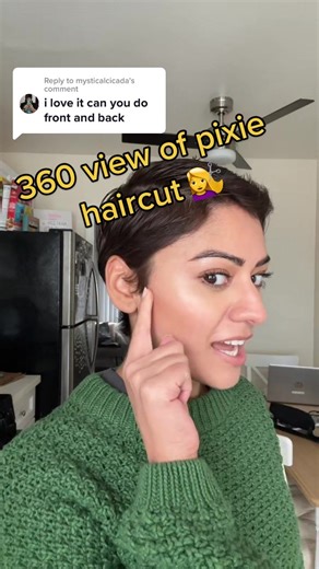 360 View of Pixie Haircut
