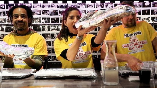 Man vs Food UK: Massive 6LB Mexican Burrito Contest