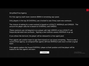 Free Agency in Legend Bowl Franchise Mod