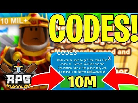 NEW RPG WORLD CODES (ROBLOX) WORKING 🚨 10M+ 🎉 ROBLOX *NEW* CODES