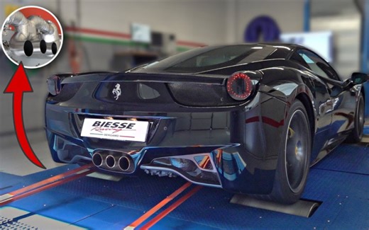 法拉利 458 Novitec排气 马力机测试