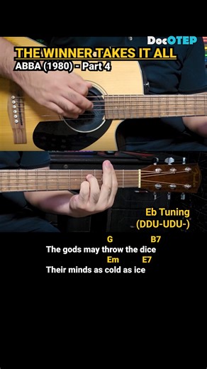 The Winner Takes It All - ABBA (1980) Easy Guitar Chords Tutorial with Lyrics Part 4 SHORTS REELS | Doc OTEP Studio