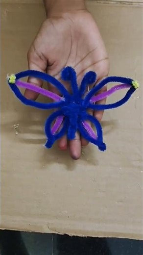 #How to make butterfly using pipe cleaner#craftideas #creativeideas