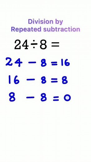 Division by repeated subtraction