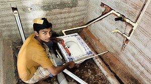 541K views · 13K reactions | Ground floor Indian toilet seat fitting | Dr Plumber | Facebook