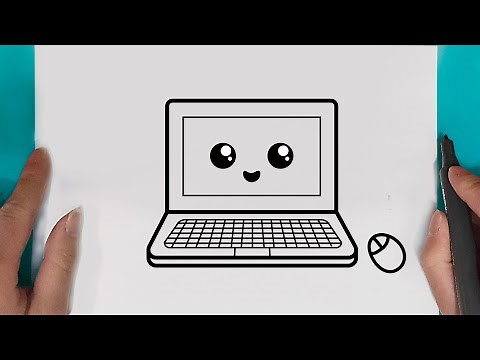 How to draw a easy Laptop Computer for beginners drawing Laptop Computer