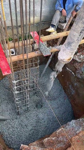 Foundation column pouring#construction