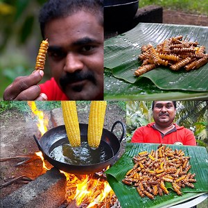 679K views · 10K reactions | Sweet Corn Stick Roast | Easy Crispy Masala Corn Recipe Cooking in village | World Food Tube | Facebook