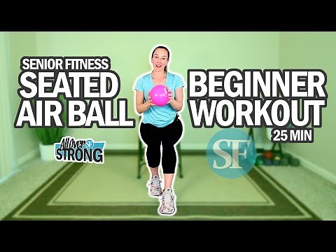 Seated Air Ball (Playground Ball) Workout For Beginners And Seniors | 25 Min