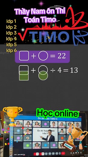 447 reactions · 50 shares |  Luyện thi TIMO cùng Thầy Nam – đạt giải là điều chắc chắn!  Chuyên đề trọng tâm, tư duy vững vàng, kỹ năng giải nhanh.  Lớp 1–6 học Online, theo sát từng học sinh để đảm bảo hiệu quả. #ToanTIMO #HocOnline #TuDuyToan | Thầy Nam Toán Timo | Facebook