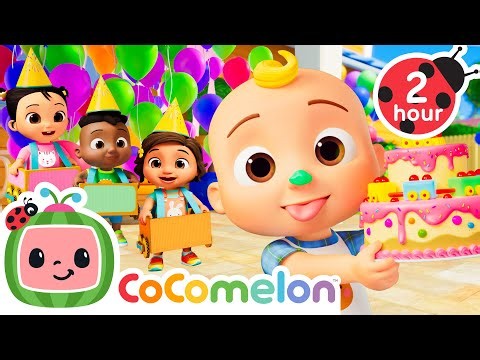 JJ's Train Birthday Party 🚂🥳 CoComelon Nursery Rhymes and Kids Songs | 2 HOURS | After School Club