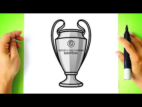 How to DRAW UEFA CHAMPIONS LEAGUE TROPHY