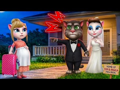 Tom kick out his pregnant wife and marries a new one! What will she do 🥲 My Talking Angela 2 & 1 tom