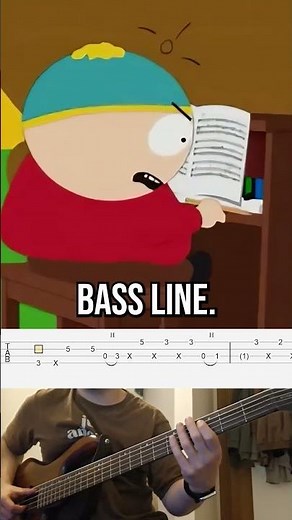 Tolkien Plays Bass - South Park - Bass Cover with TABS on Screen!