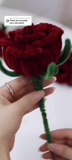 Handmade DIY Cleaner Pipe Flower Rose Home Craft Decoration