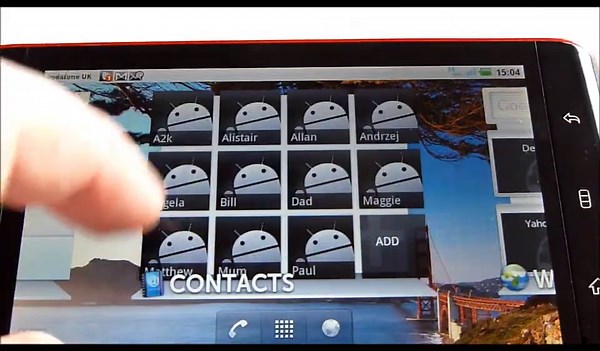 Dell Streak - high speed interface panning