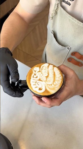 Goat head latte art pattern tutorial✨ #latteart #coffee #baristaskills #tutorial #shorts #fyp #art