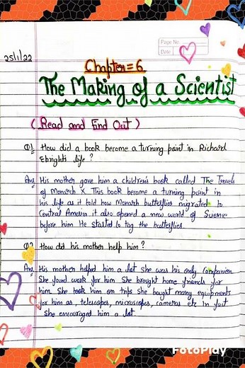 Class 10 English chapter - The Making Of a Scientist..Questions And Answers...(Read and Find out)