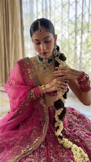 Here’s how I became an Indian Rapunzel for my wedding ✨ #rapunzel #ytshorts #bride #indian