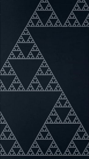 Infinite Fractal Zoom: Sierpinski Triangle #fractal #zoom #infinity #maths #math #coding
