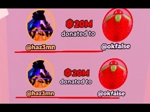 HAZ3MN DONATED 40M TO ASKFALSE TOTAL IN PLS DONATE ROBLOX