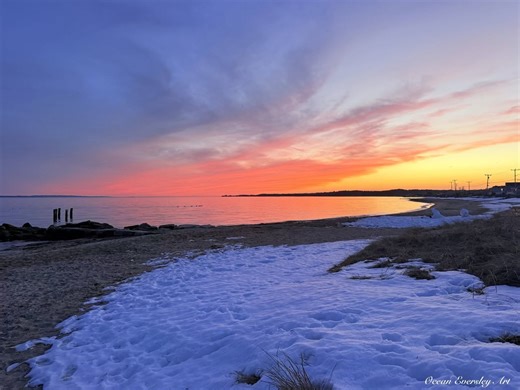 Cape Cod Photography Page | Tonight at Surf Drive Beach in Falmouth, the sky burned in layers of coral, gold, and lavender, as if the horizon itself were exhaling after all we’... | Facebook
