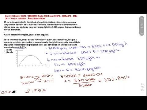 17-No gráfico precedente é mostrada a frequência diária do número de pessoas que comparecem na maior