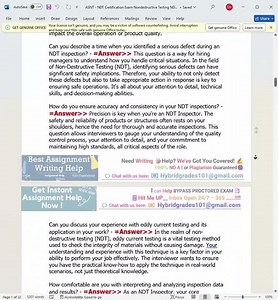 ASNT NDT Certification Exam Nondestructive Testing NDT Exam Review Questions and Answers