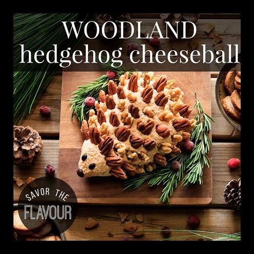Hedgehog Cheese Ball Recipe (Perfect for Woodland Baby Showers!)