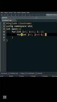How to print number triangle shape in c++ using for loop #shorts #youtubeshorts #programming#coding