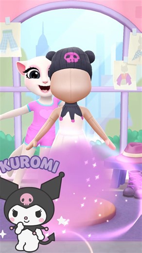 Kuromi Transformation Vs Frozen Elsa Transformation | My Talking Angela 2 #frofrom #kuromi #viral