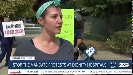 157K views · 6.7K reactions | “My body, my choice,” is just one of the chants from healthcare workers here in Bakersfield that took to the streets Friday to protest the California vaccine mandate. READ MORE: https://www.turnto23.com/news/local-news/nurses-protest-californias-masks-mandate | 23ABC Bakersfield | Facebook