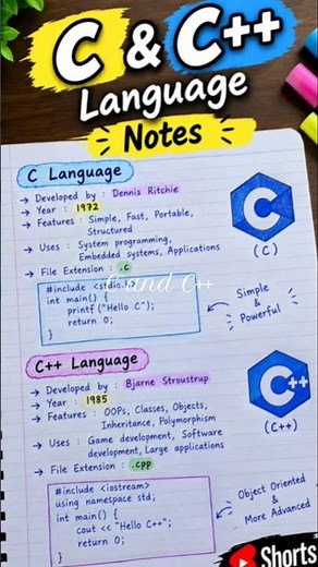 C and C++ language in computer #activethinking 😅do 1 like please