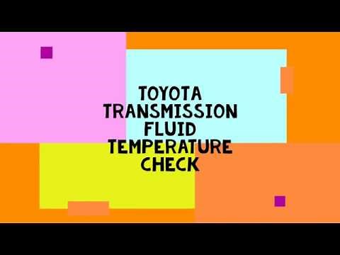 Toyota Transmission Temperature Check Mode