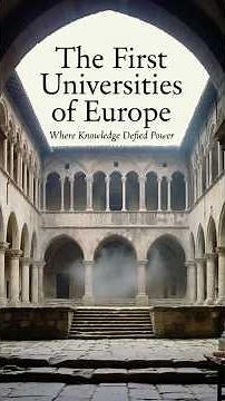 The FIRST UNIVERSITIES in Medieval Europe: How Higher Education Was Born