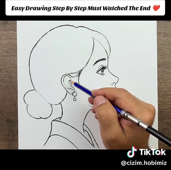 🖤 How to Draw a Beautiful Girl Face Step by Step ✍️ | Pencil Sketch Tutorial 🧑‍🎨 #DrawingHobby #GirlSketch #PencilArt #HowToDraw #ArtTutorial #Sketching #TikTokArt #StepByStepDrawing