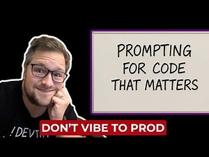 This is how you should use AI to code | don’t just vibe to production.