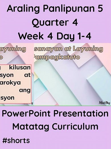AP 5 Matatag Curriculum PowerPoint Presentation Quarter 4 Week 4 Day 1-4 #grade5matatag #ppt