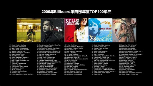 2006年Billboard单曲榜年度TOP100单曲