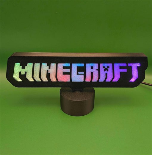 Minecraft RGB Desk Light. Custom Design. Hand Made. Minicade. - Etsy Australia