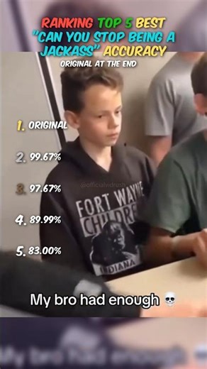 Ranking Best "Can You Stop Being a Jackass" Accuracy #shorts #viralshorts #funnymemes