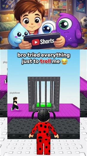 🤣 Admin VS Troller! CAGE PRANK 🤯 #roblox #robloxshorts