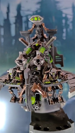 Elven's Forge on Instagram: "Annihilation Barge – Simple & Effective Classic Green Scheme In this video, I showcase a simple but highly effective paint scheme for the Annihilation Barge, using the classic Necron green. Perfect if you want strong tabletop presence without overcomplicating the process. Clean metals, controlled glow, and maximum impact. #Warhammer40K #Necrons #AnnihilationBarge #MiniaturePainting #WarhammerPainting"