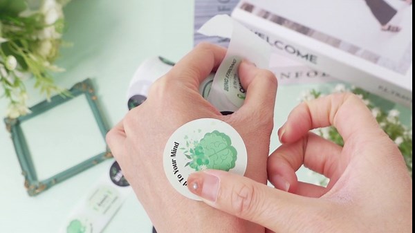ReliThick 2 Rolls/ 1000 Pcs Mental Health Awareness Stickers Green Ribbon Awareness Stickers Labels Roll Vinyl Stickers Mental Health Gifts for Fundraiser Event Mental Health Handout Supplies 8 Styles