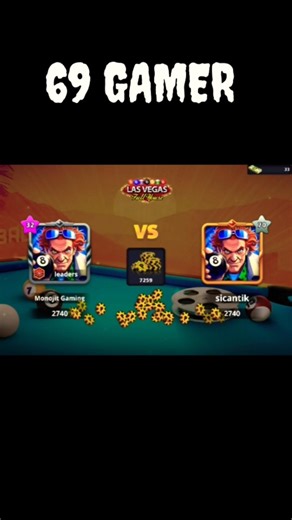 8 Ball Pool Vs Gameplay 🔱 69 GAMER Vs With Sicantik #shorts