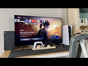 My Minimal PS5 Series X Desk Setup on 42” LG C2 OLED