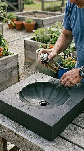 How to Build a Stunning Garden Sink Using a Pumpkin Mold 🎃 | DIY Concrete Art